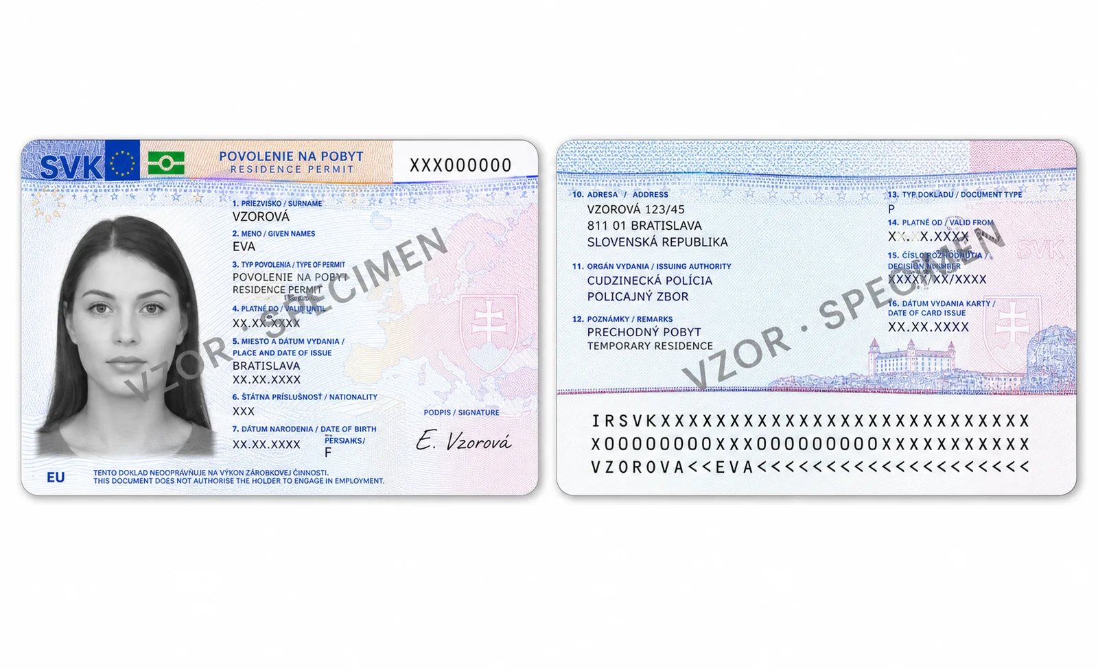 Official European uniform residence permit format